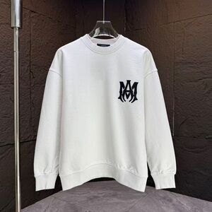 AMIRI Ivory Sweatshirt with Dark Emblem